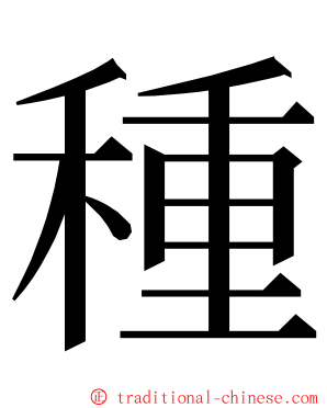 種 ming font