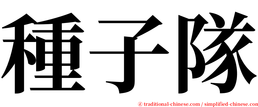 種子隊 serif font