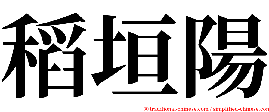 稻垣陽 serif font