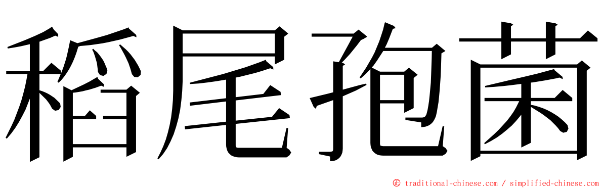 稻尾孢菌 ming font