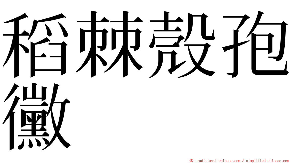 稻棘殼孢黴 ming font