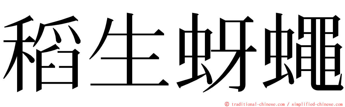 稻生蚜蠅 ming font