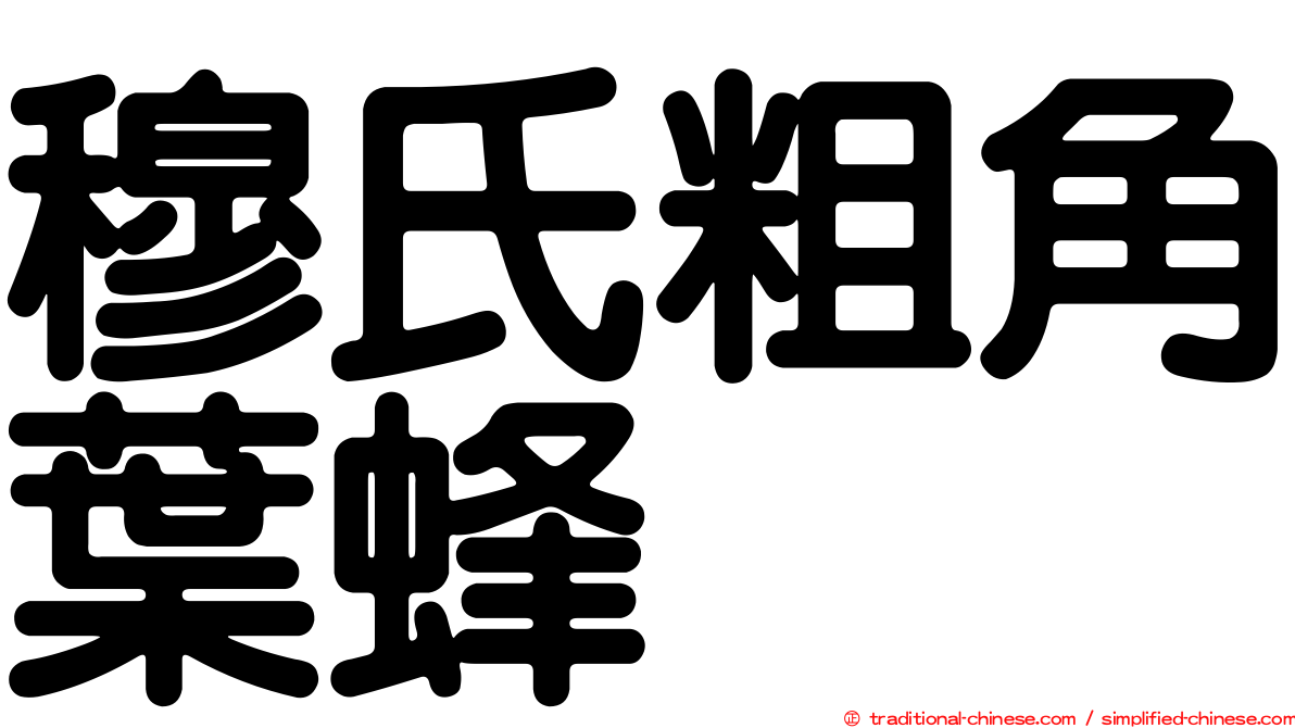 穆氏粗角葉蜂