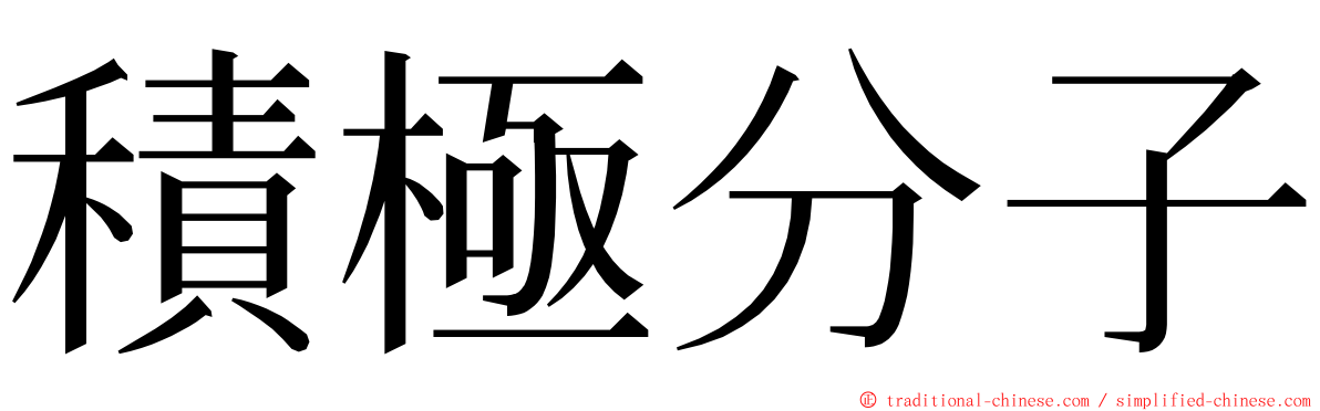 積極分子 ming font