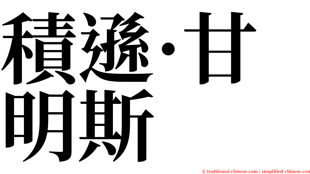 積遜·甘明斯 serif font