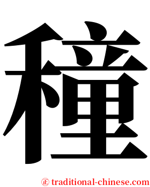 穜 serif font