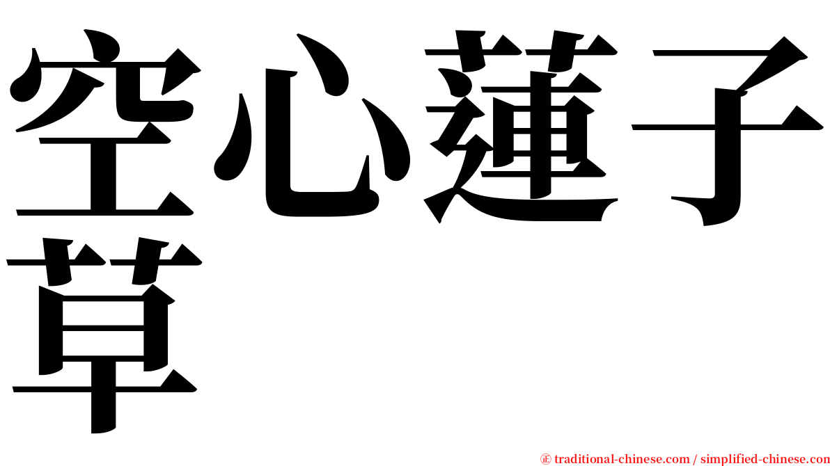 空心蓮子草 serif font