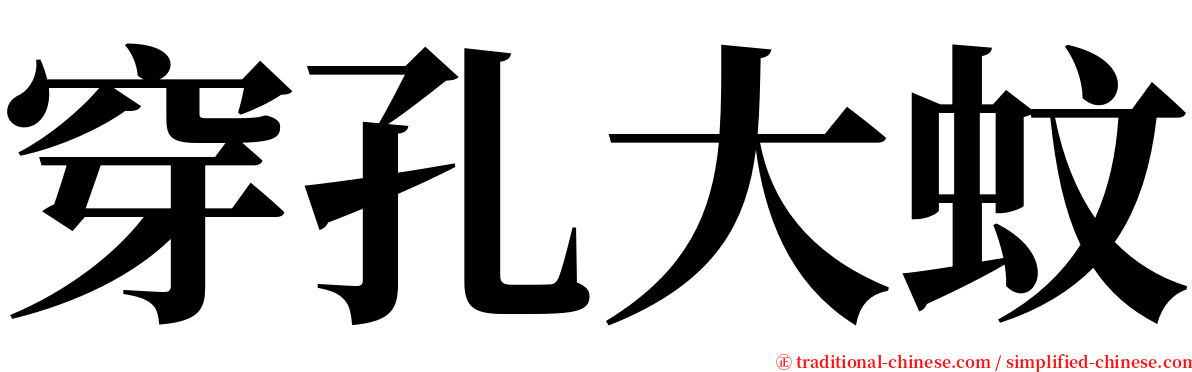 穿孔大蚊 serif font