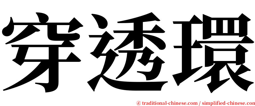 穿透環 serif font