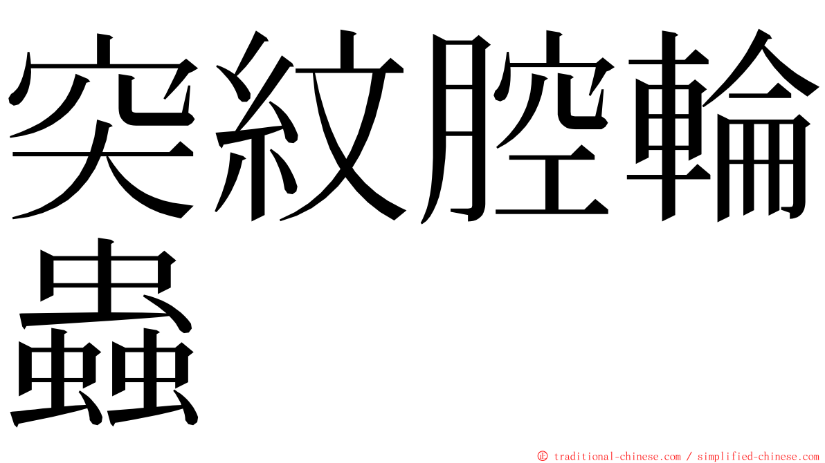 突紋腔輪蟲 ming font