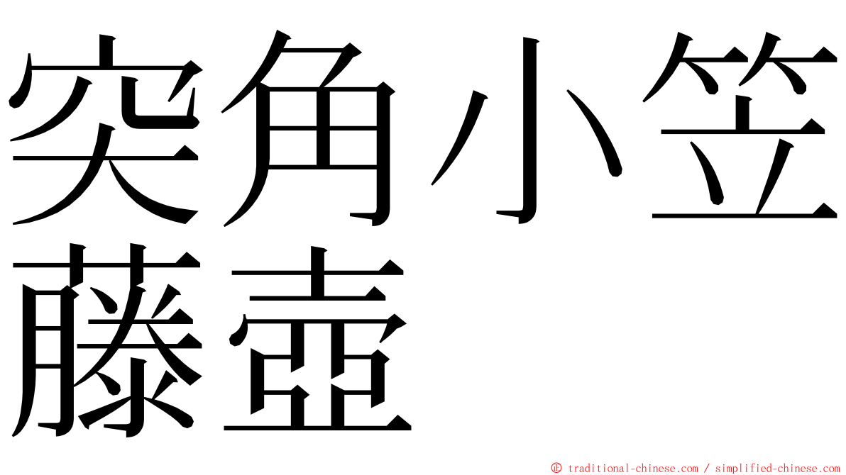 突角小笠藤壺 ming font