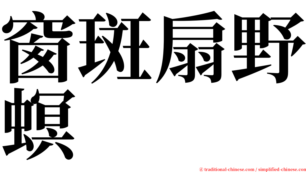 窗斑扇野螟 serif font