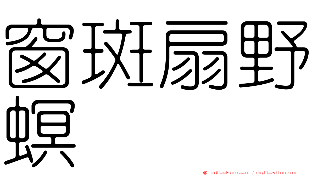 窗斑扇野螟