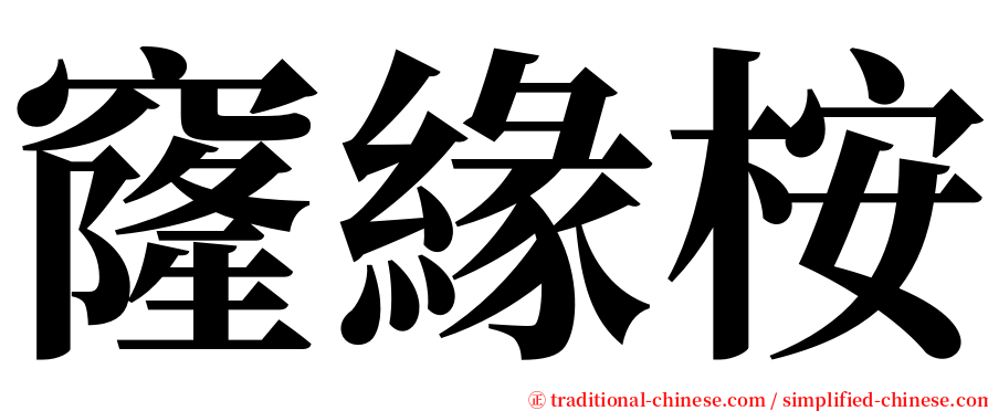 窿緣桉 serif font