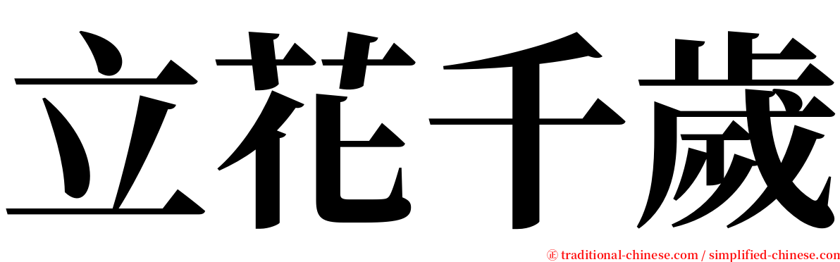 立花千歲 serif font