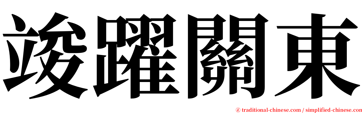 竣躍關東 serif font