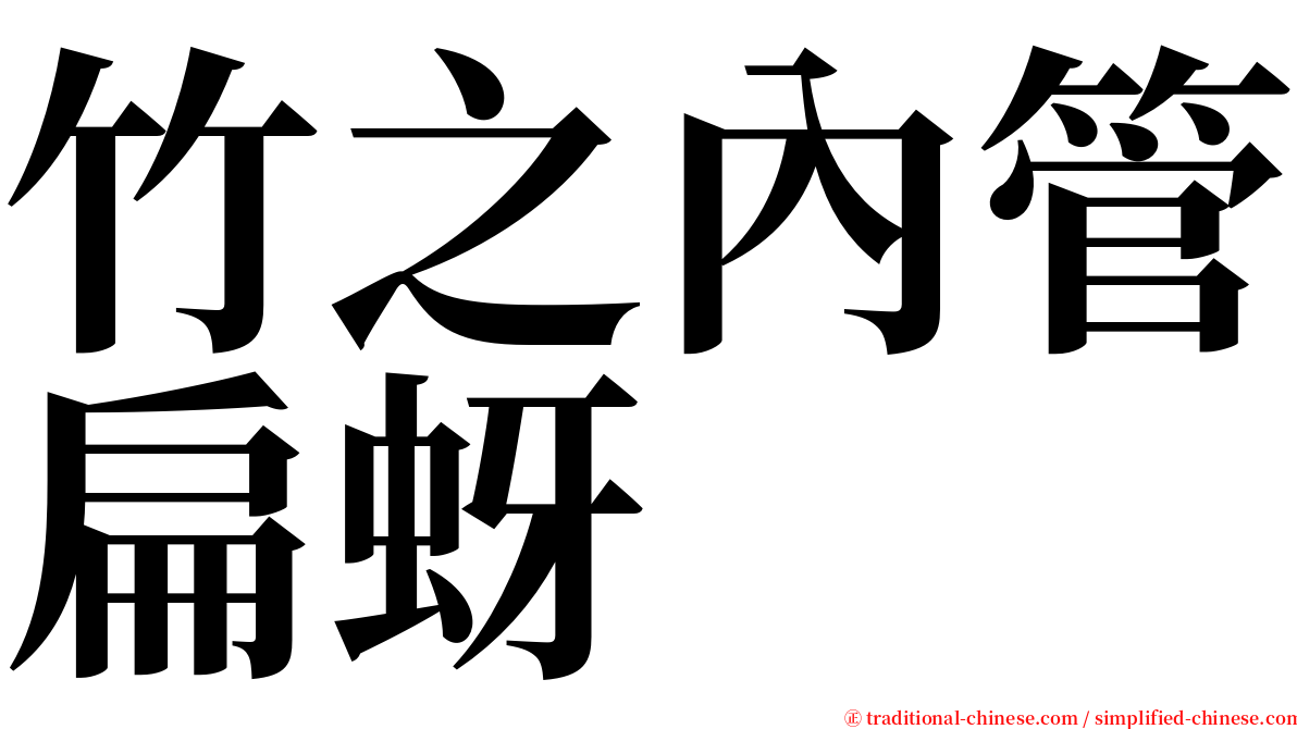 竹之內管扁蚜 serif font