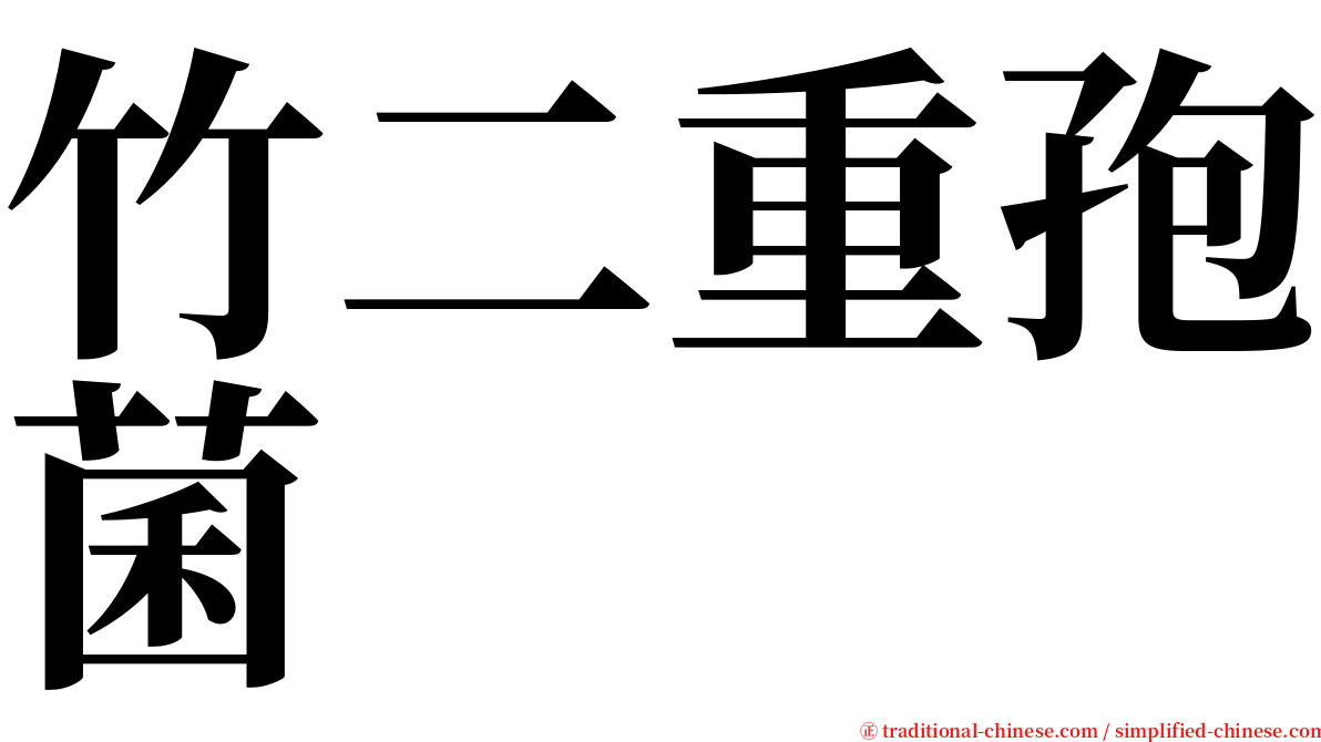 竹二重孢菌 serif font