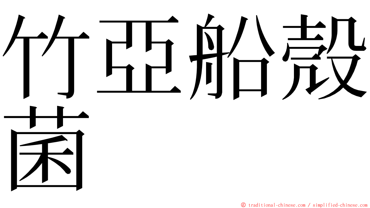 竹亞船殼菌 ming font