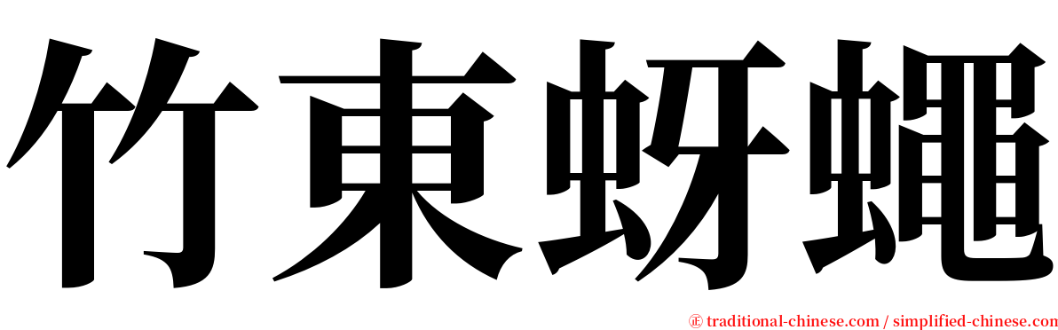 竹東蚜蠅 serif font
