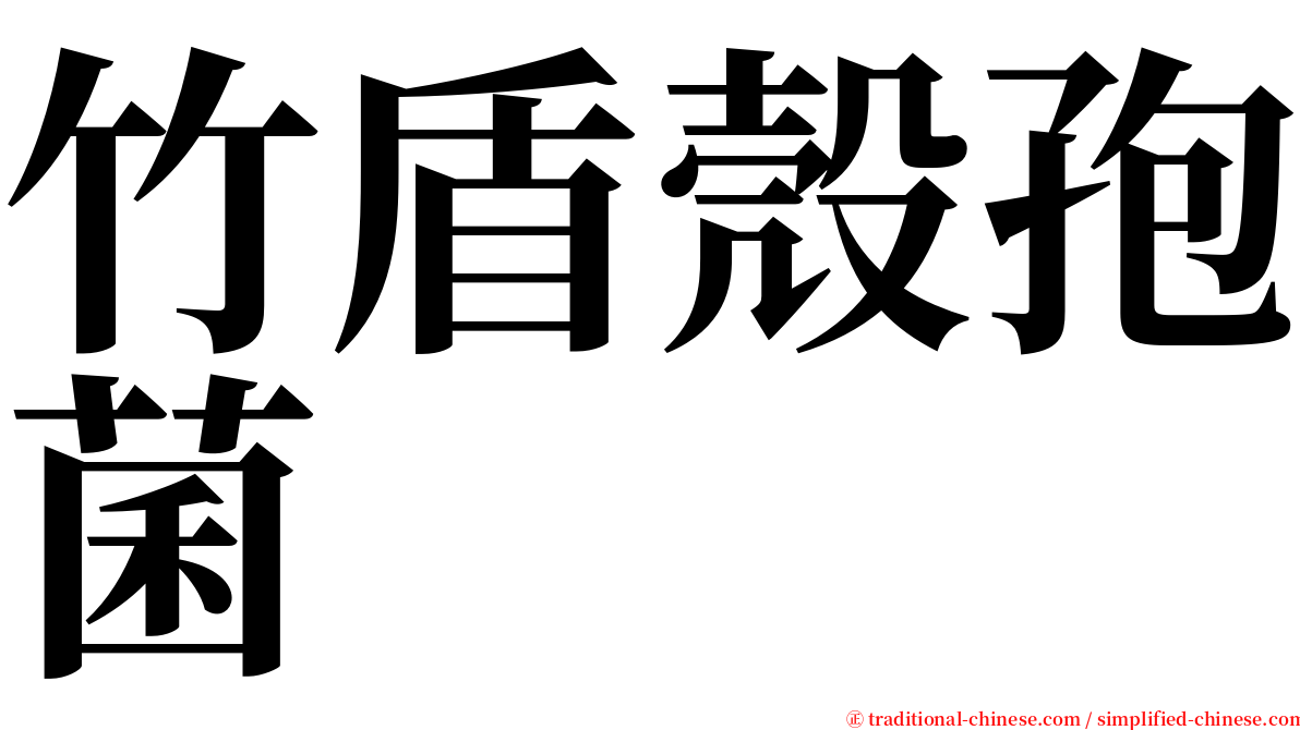 竹盾殼孢菌 serif font