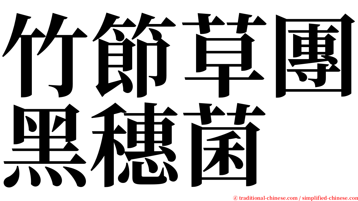 竹節草團黑穗菌 serif font