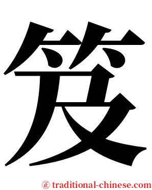 笈 serif font