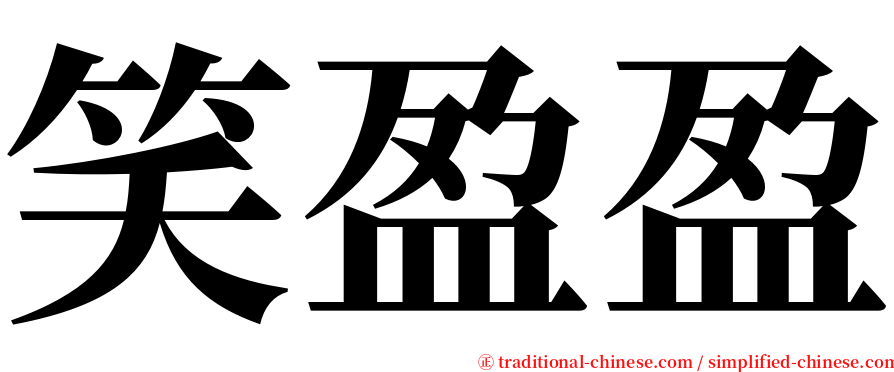 笑盈盈 serif font