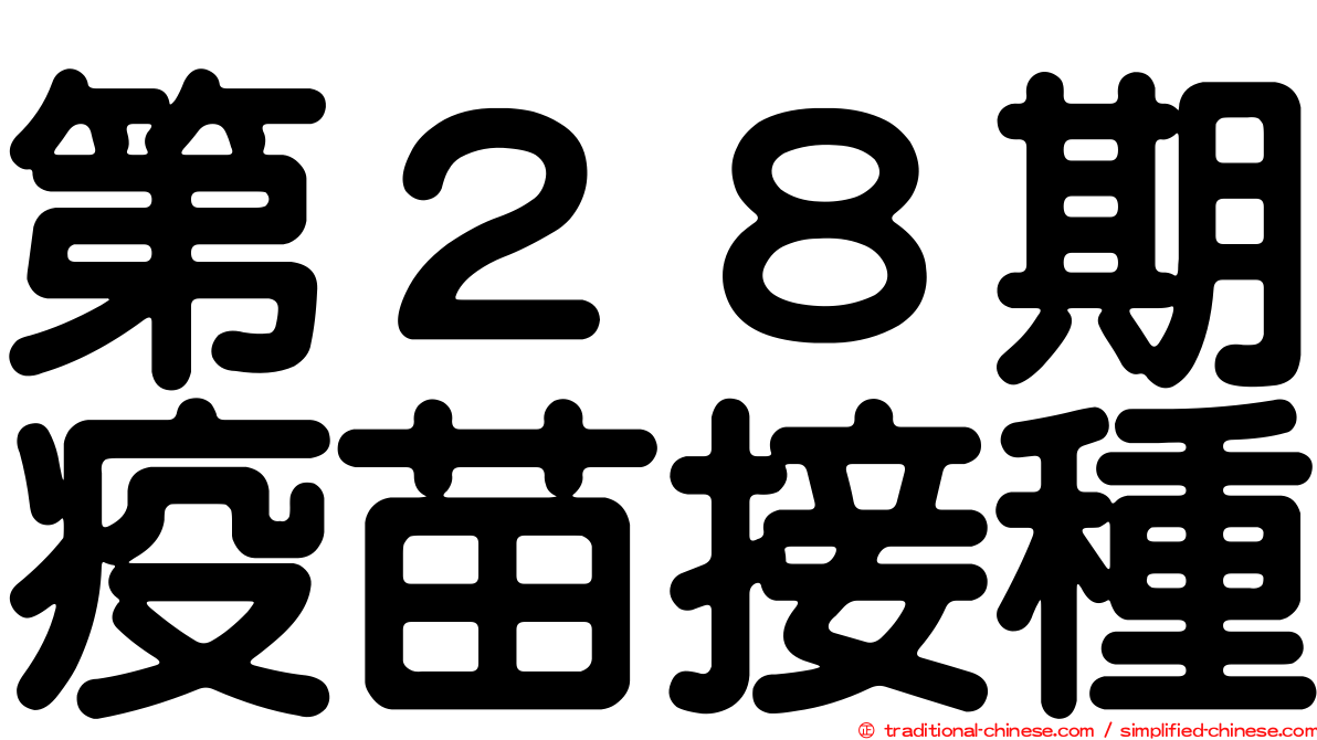 第２８期疫苗接種