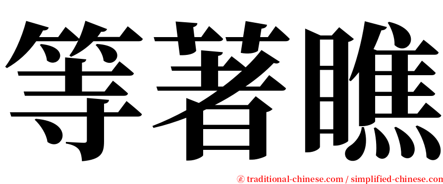 等著瞧 serif font