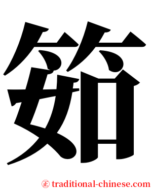 筎 serif font