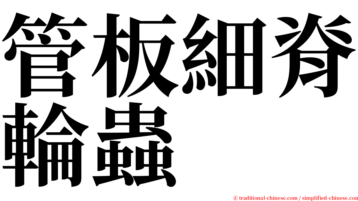 管板細脊輪蟲 serif font