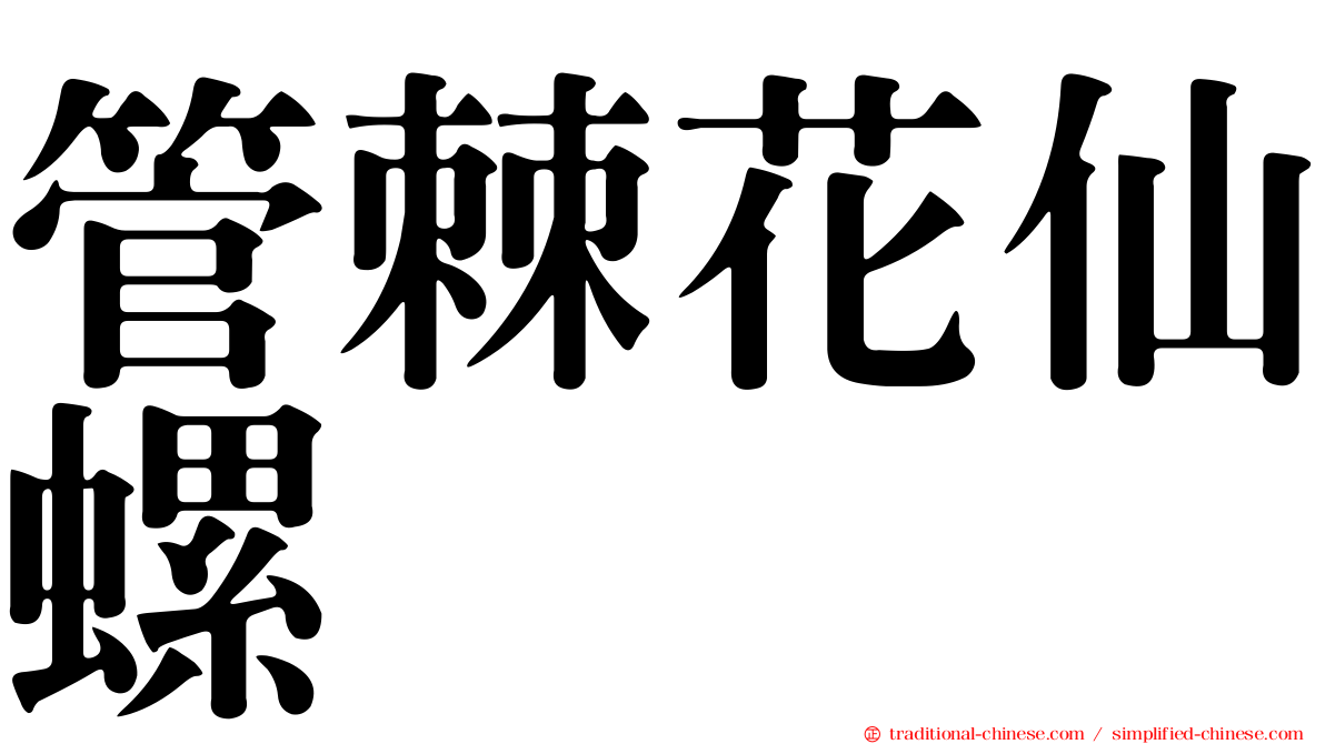 管棘花仙螺