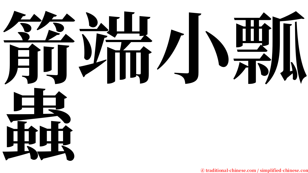 箭端小瓢蟲 serif font