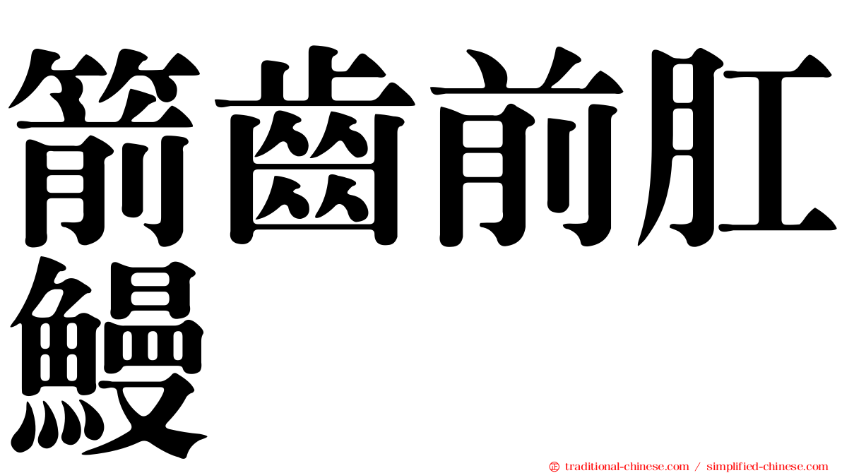 箭齒前肛鰻