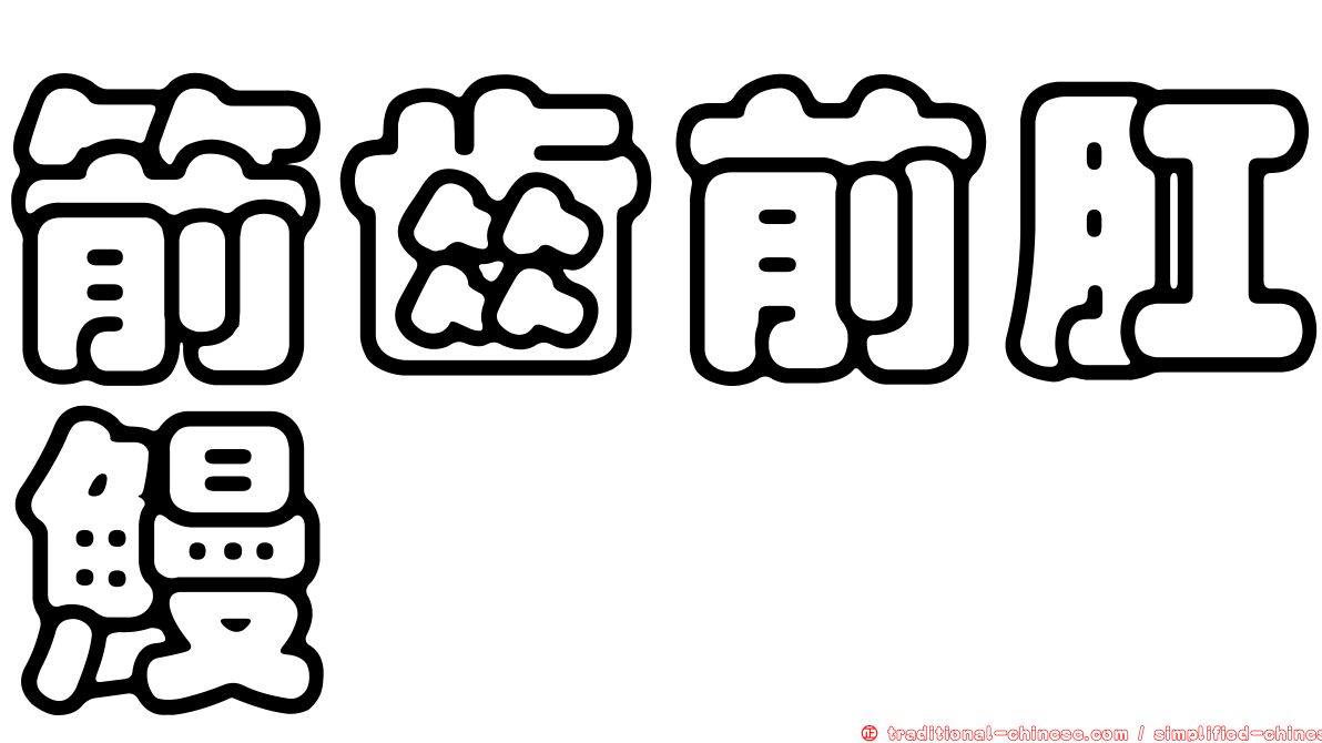 箭齒前肛鰻