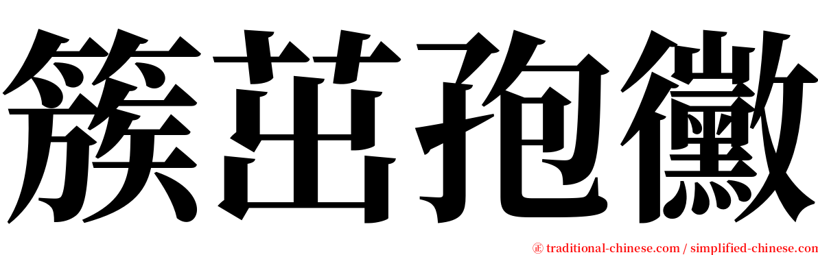 簇茁孢黴 serif font