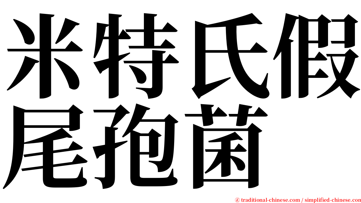 米特氏假尾孢菌 serif font