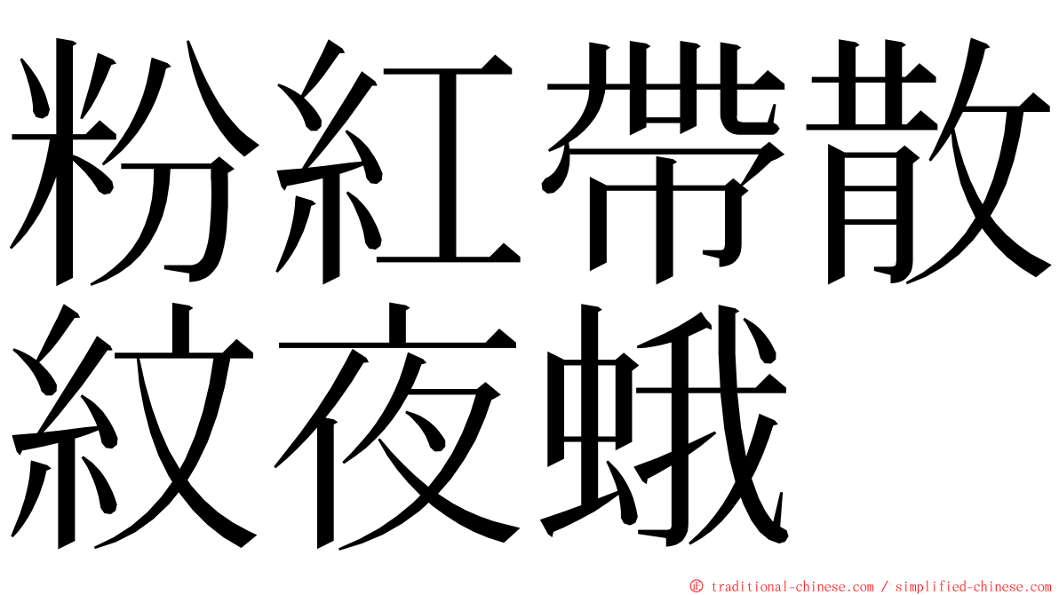 粉紅帶散紋夜蛾 ming font