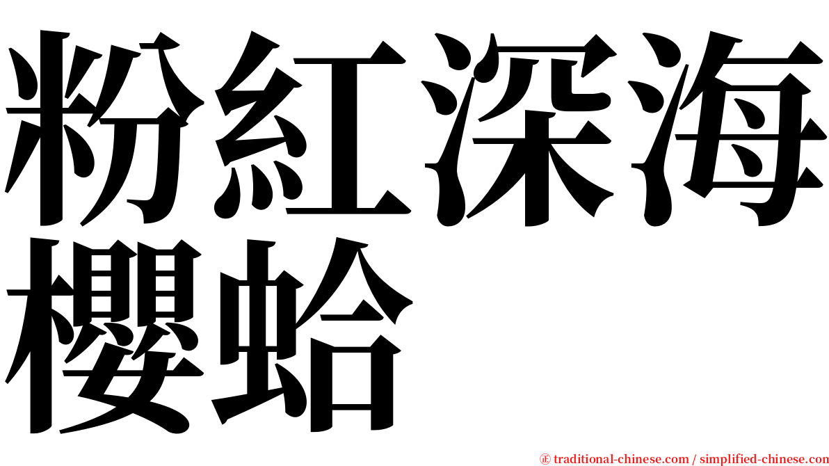 粉紅深海櫻蛤 serif font