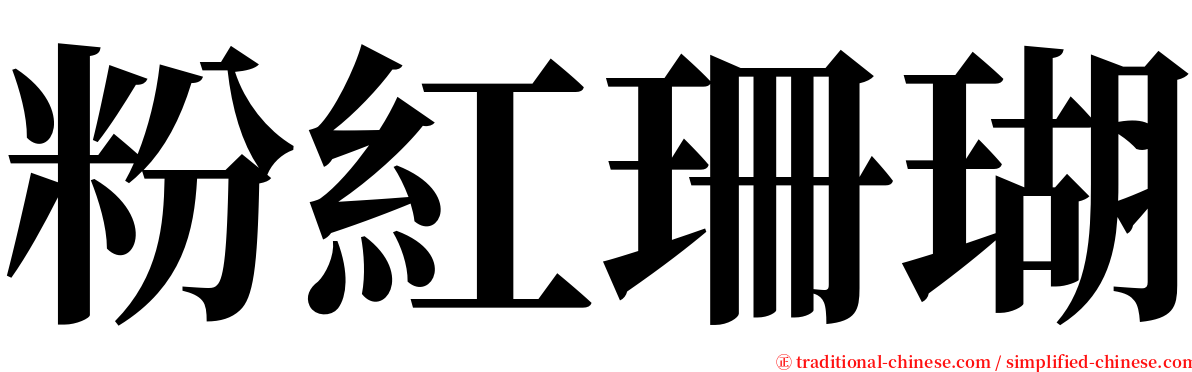 粉紅珊瑚 serif font