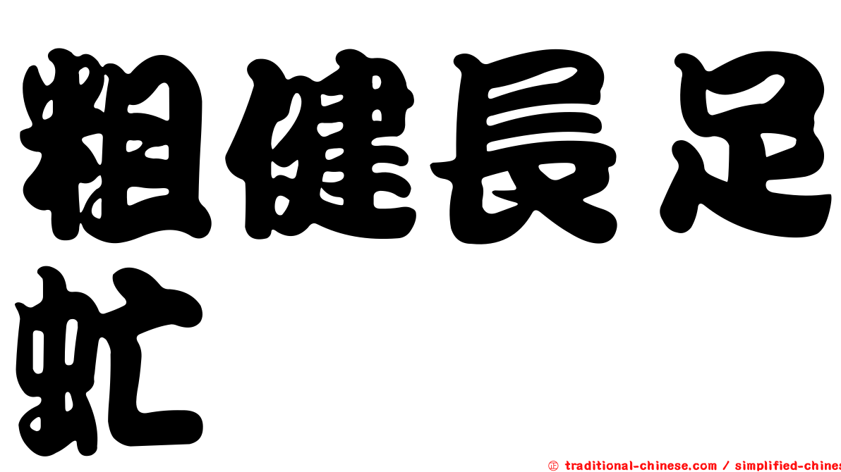 粗健長足虻