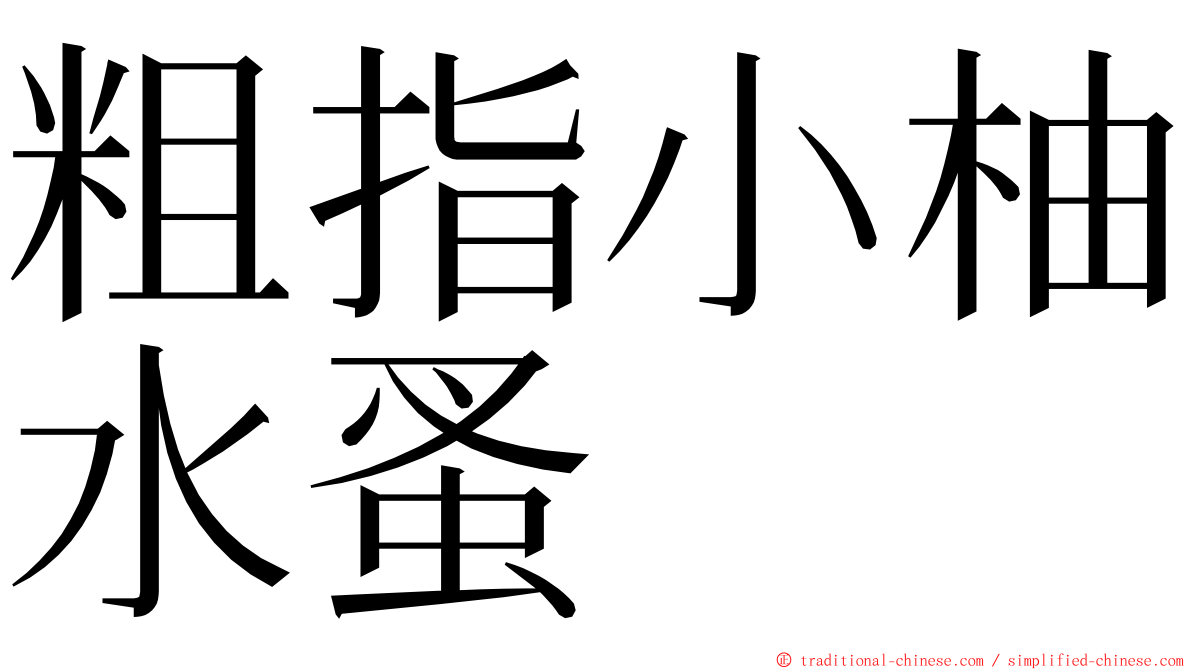 粗指小柚水蚤 ming font