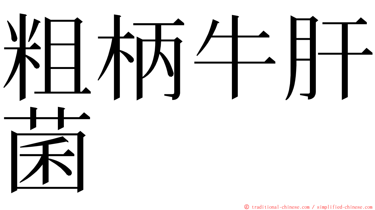 粗柄牛肝菌 ming font