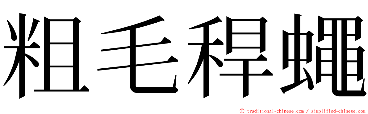 粗毛稈蠅 ming font