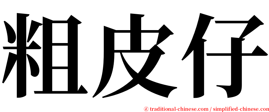 粗皮仔 serif font