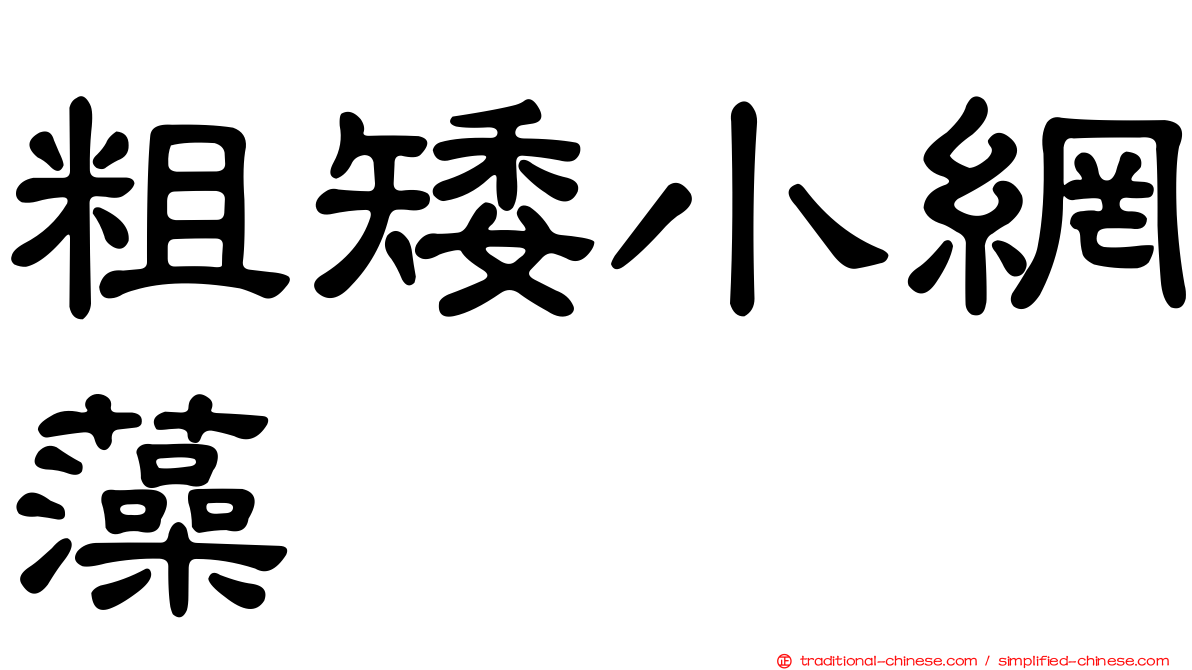 粗矮小網藻