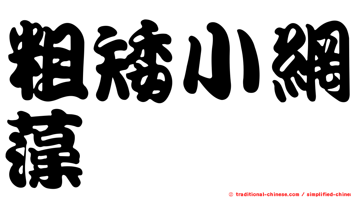 粗矮小網藻