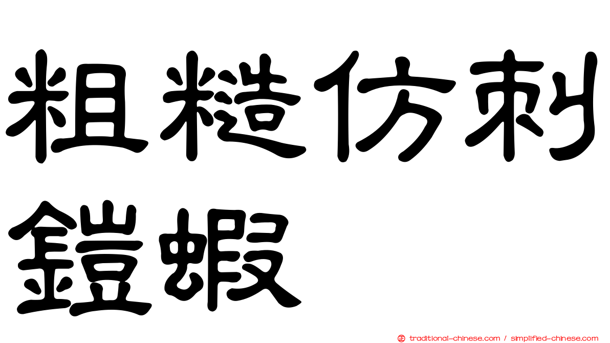 粗糙仿刺鎧蝦
