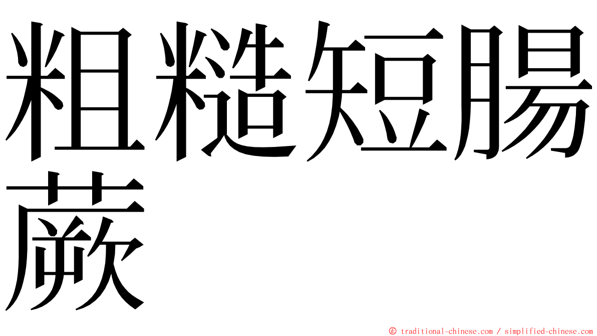 粗糙短腸蕨 ming font